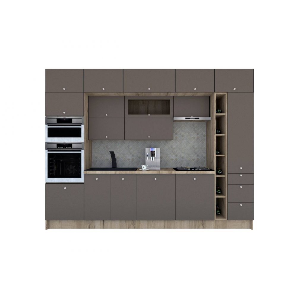 Bucatarie ZONE B 320 FRONT MDF K002 / decor 218