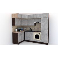 Bucatarie de Colt BIG GENA NEW DR. 140-250, Wenge / Decor 4298