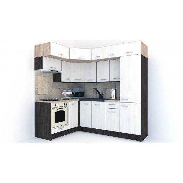 Bucatarie de Colt BIG GENA NEW DR. 160-230, Wenge / Decor 8508