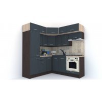 Bucatarie de Colt BIG GENA NEW DR. 190-200, Wenge / Decor 0164