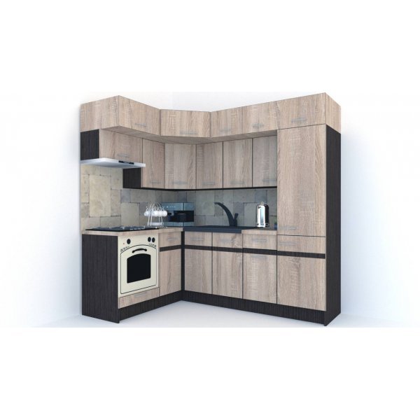 Bucatarie de Colt BIG GENA NEW DR. 160-230, Stejar Sonoma
