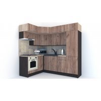 Bucatarie de Colt BIG GENA NEW DR. 160-230, Wenge / Decor K004