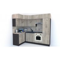 Bucatarie de Colt BIG GENA NEW DR. 140-250, Wenge / Decor K001