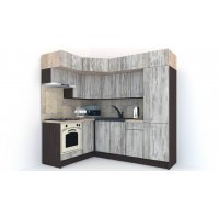 Bucatarie de Colt BIG GENA NEW DR. 160-230, Wenge / Decor K084