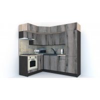 Bucatarie de Colt BIG GENA NEW DR. 160-230, Wenge / Decor K366