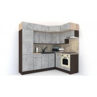 Bucatarie de Colt BIG GENA NEW ST. 160-230, Wenge / Decor 4298