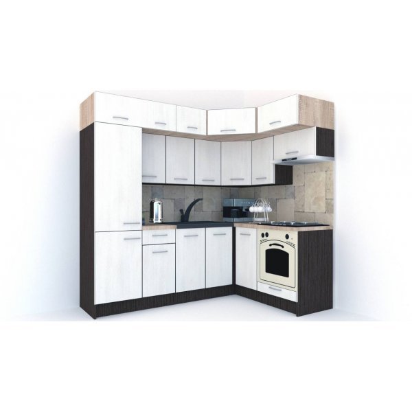 Bucatarie de Colt BIG GENA NEW ST. 160-230, Wenge / Decor 8508