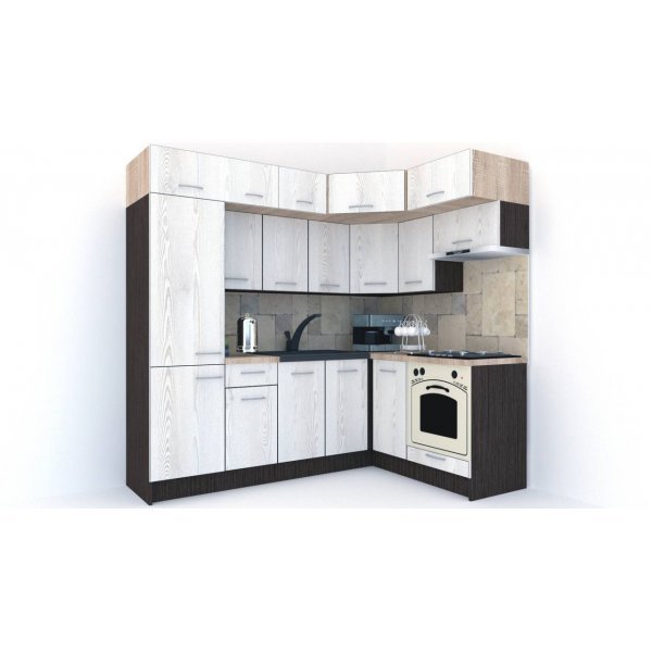 Bucatarie de Colt BIG GENA NEW ST. 160-230, Wenge / Decor K010