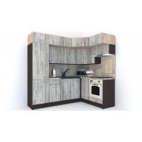 Bucatarie de Colt BIG GENA NEW ST. 160-230, Wenge / Decor K084