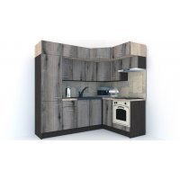 Bucatarie de Colt BIG GENA NEW ST. 160-230, Wenge / Decor K366