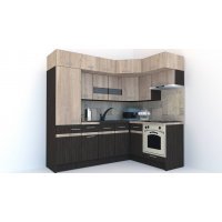 Bucatarie de Colt BIG GENA NEW ST. 160-230, Wenge / Stejar Sonoma A