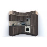 Bucatarie de Colt BIG GENA NEW DR. 180-210, Wenge / Decor 7648