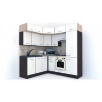 Bucatarie de Colt BIG GENA NEW DR. 180-210, Wenge / Decor 8508