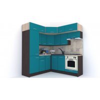 Bucatarie de Colt BIG GENA NEW DR. 190-200, Wenge / Decor 0245