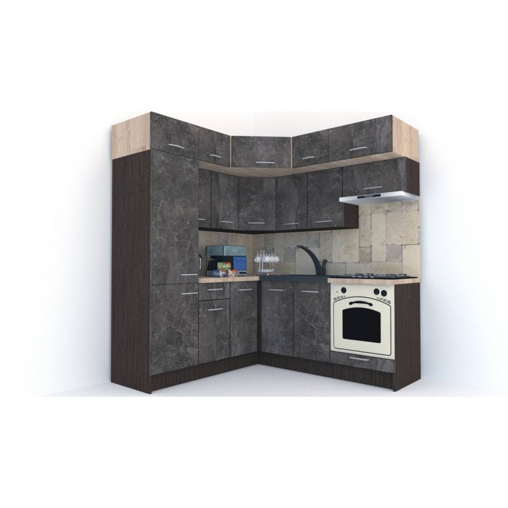 Bucatarie de Colt BIG GENA NEW DR. 190-200, Wenge / Decor 4299