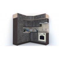 Bucatarie de Colt BIG GENA NEW DR. 190-200, Wenge / Decor 4299