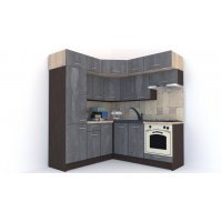 Bucatarie de Colt BIG GENA NEW DR. 190-200, Wenge / Decor K352