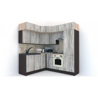Bucatarie de Colt BIG GENA NEW DR. 180-210, Wenge / Decor K084