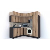 Bucatarie de Colt BIG GENA NEW DR. 180-210, Wenge / Decor K365