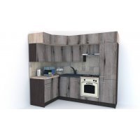Bucatarie de Colt BIG GENA NEW DR. 140-250, Wenge / Decor K366