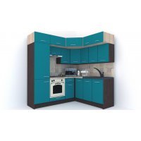 Bucatarie de Colt BIG GENA NEW ST. 180-210, Wenge / Decor 0245