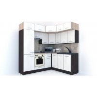 Bucatarie de Colt BIG GENA NEW ST. 180-210, Wenge / Decor 8508