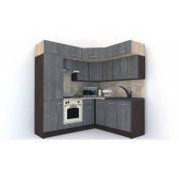 Bucatarie de Colt BIG GENA NEW ST. 180-210, Wenge / Decor K352