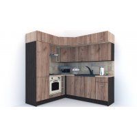 Bucatarie de Colt BIG GENA NEW DR. 190-220, Wenge / Decor K004