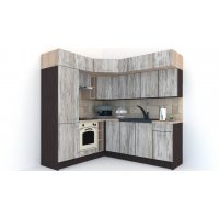 Bucatarie de Colt BIG GENA NEW DR. 190-220, Wenge / Decor K084