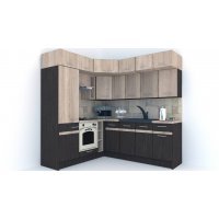 Bucatarie de Colt BIG GENA NEW DR. 190-220, Wenge / Stejar Sonoma