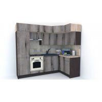 Bucatarie de Colt BIG GENA NEW ST. 140-250, Wenge / Decor K366