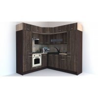 Bucatarie de Colt BIG GENA NEW DR. 210-230, Wenge / Decor 7648