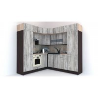 Bucatarie de Colt BIG GENA NEW DR. 210-230, Wenge / Decor K084