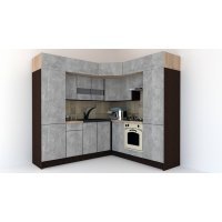Bucatarie de Colt BIG GENA NEW ST. 210-230, Wenge / Decor 4298