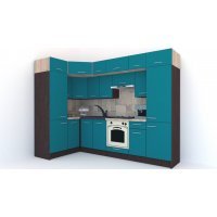 Bucatarie de Colt BIG GENA NEW DR. 150-290, Wenge / Decor 0245