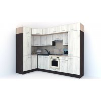 Bucatarie de Colt BIG GENA NEW DR. 150-290, Wenge / Decor K001