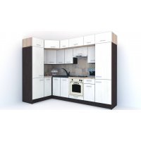 Bucatarie de Colt BIG GENA NEW DR. 150-290, Wenge / Decor 8508