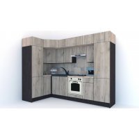 Bucatarie de Colt BIG GENA NEW DR. 150-290, Wenge / Decor K002