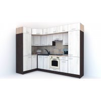 Bucatarie de Colt BIG GENA NEW DR. 150-290, Wenge / Decor K004