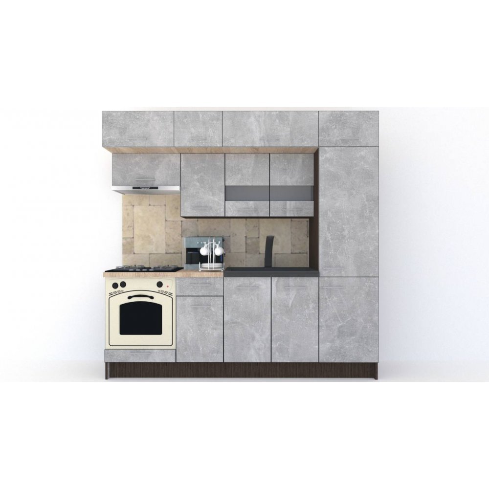 Bucatarie BIGMAR 230 A Wenge / Decor 4298