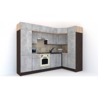 Bucatarie de Colt BIG GENA NEW ST. 150-290, Wenge / Decor 4298
