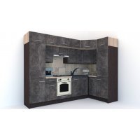 Bucatarie de Colt BIG GENA NEW ST. 150-290, Wenge / Decor 4299