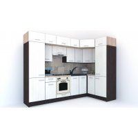 Bucatarie de Colt BIG GENA NEW ST. 150-290, Wenge / Decor 8508