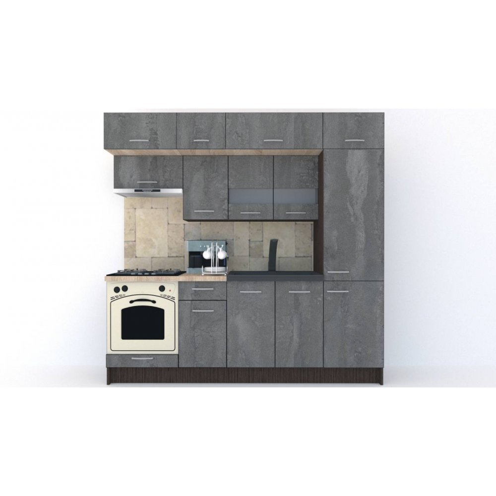 Bucatarie BIGMAR 230 A Wenge / Decor K352