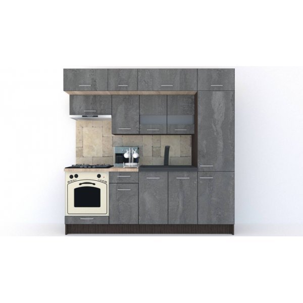 Bucatarie BIGMAR 230 A Wenge / Decor K352