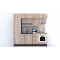 Bucatarie BIGMAR 230 B Wenge / Decor 3025