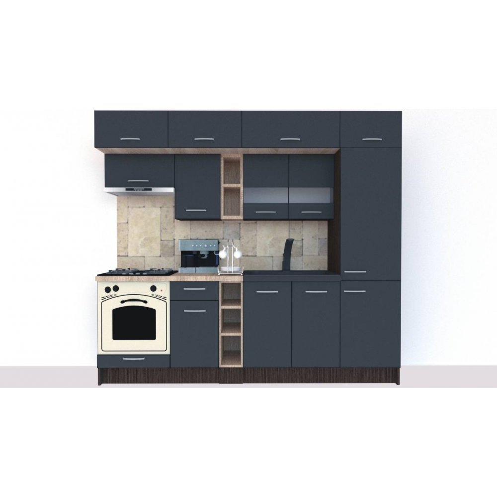 Bucatarie BIGMAR 250 A Wenge / Decor 0164