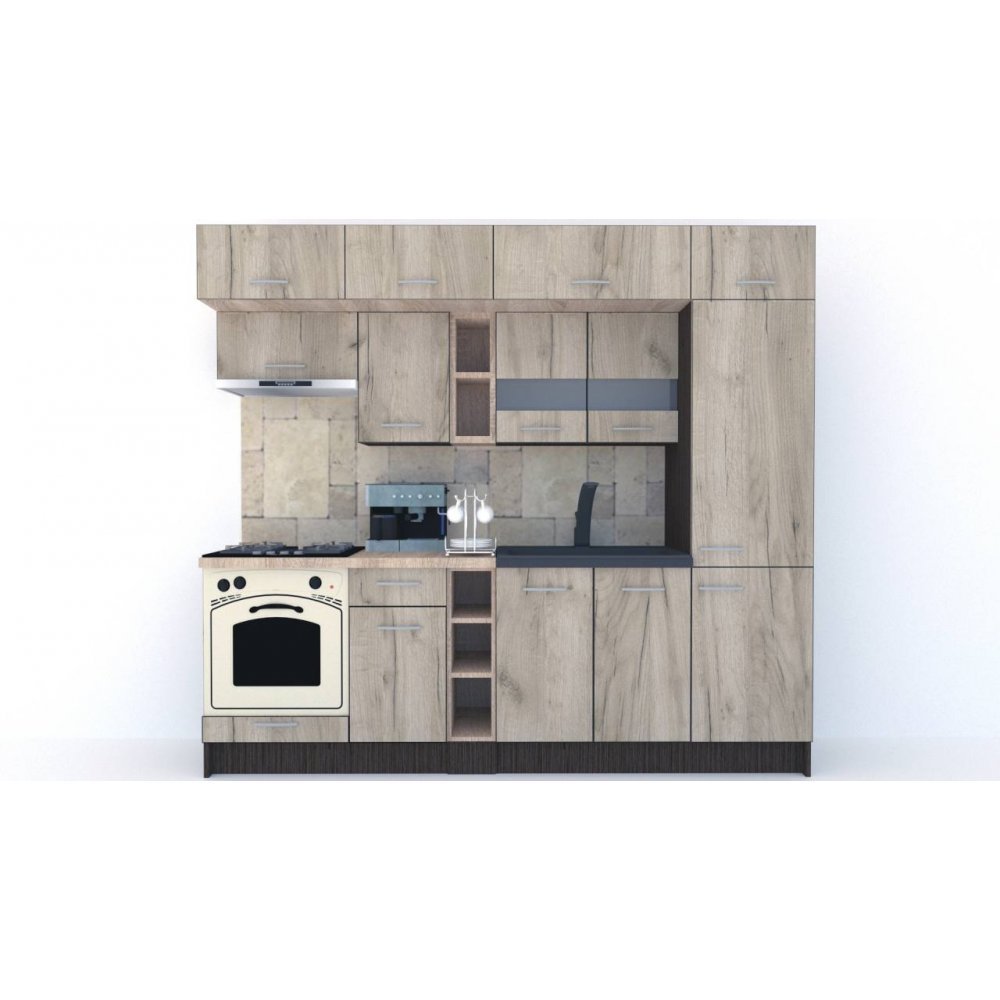 Bucatarie BIGMAR 250 A Wenge / Decor K002