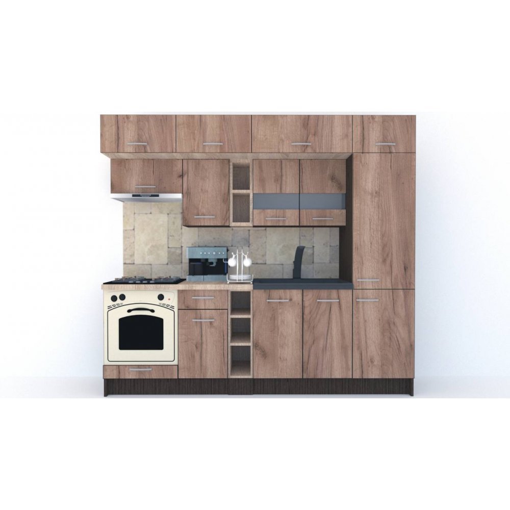 Bucatarie BIGMAR 250 A Wenge / Decor K004