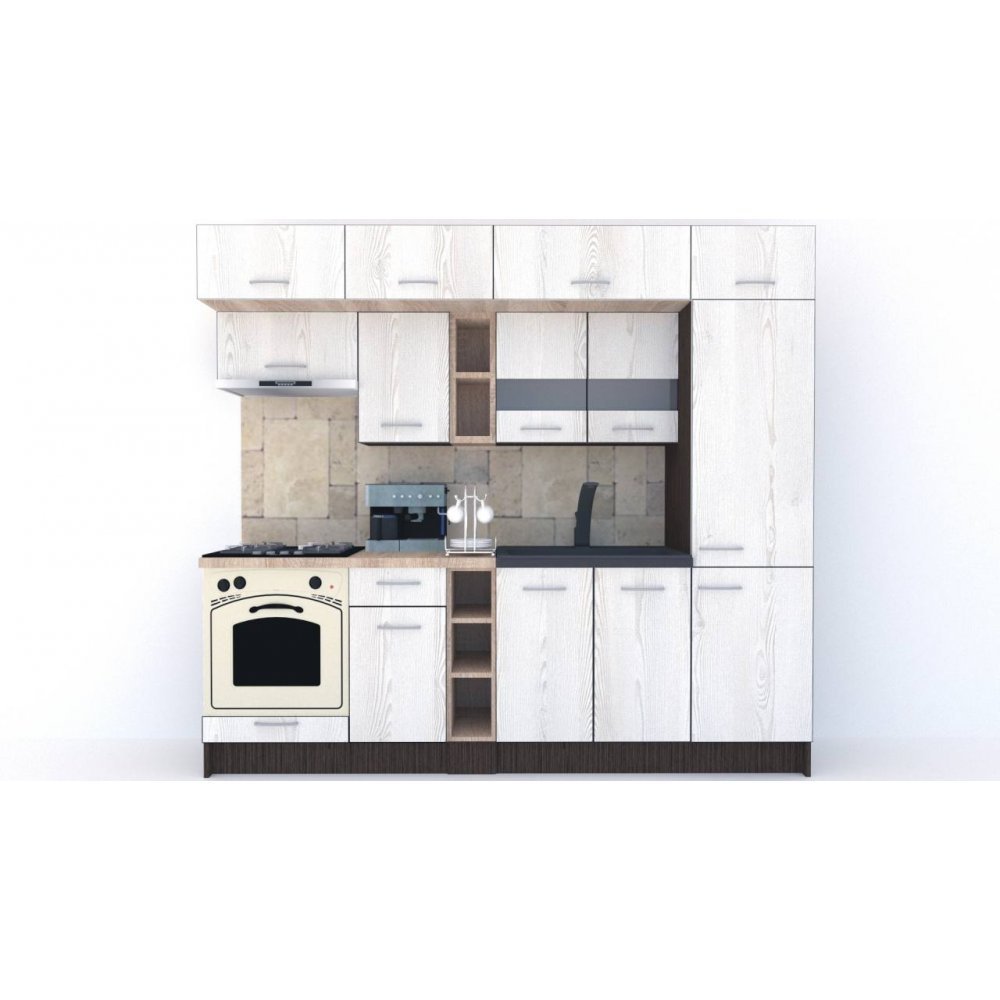 Bucatarie BIGMAR 250 A Wenge / Decor K010